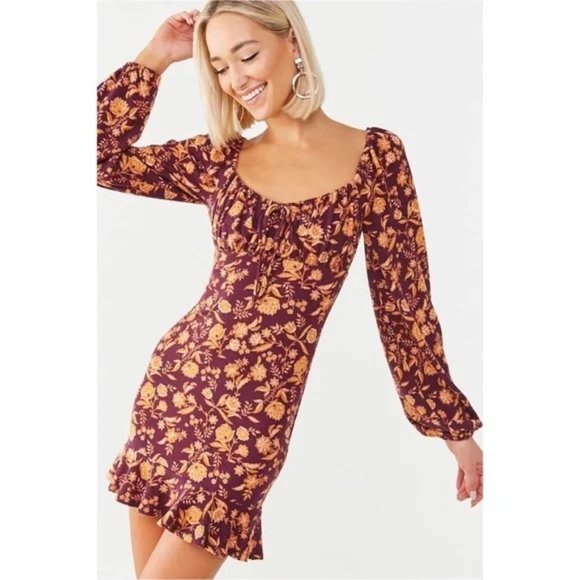 Forever 21 Dresses & Skirts - Soft Floral Peasant Dress Forever21